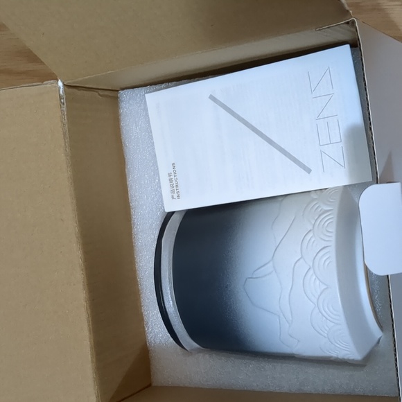 ZENS Tea Cup with Infuser and Lid, 16.8 Ounces Gradient Embossed Large Loose - Picture 5 of 9